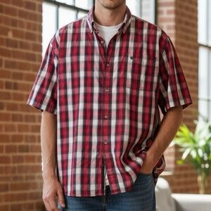 Carhartt Red and White Plaid Casual Shirt